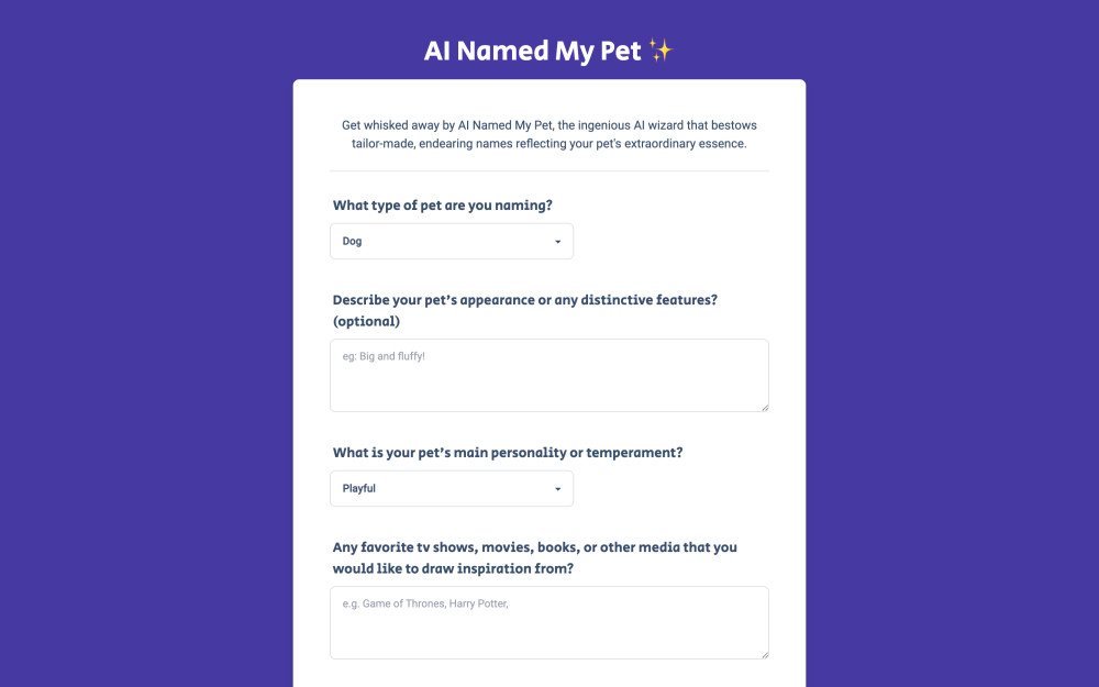 AI Named My Pet