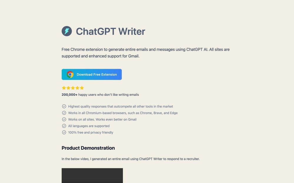 ChatGPT Writer