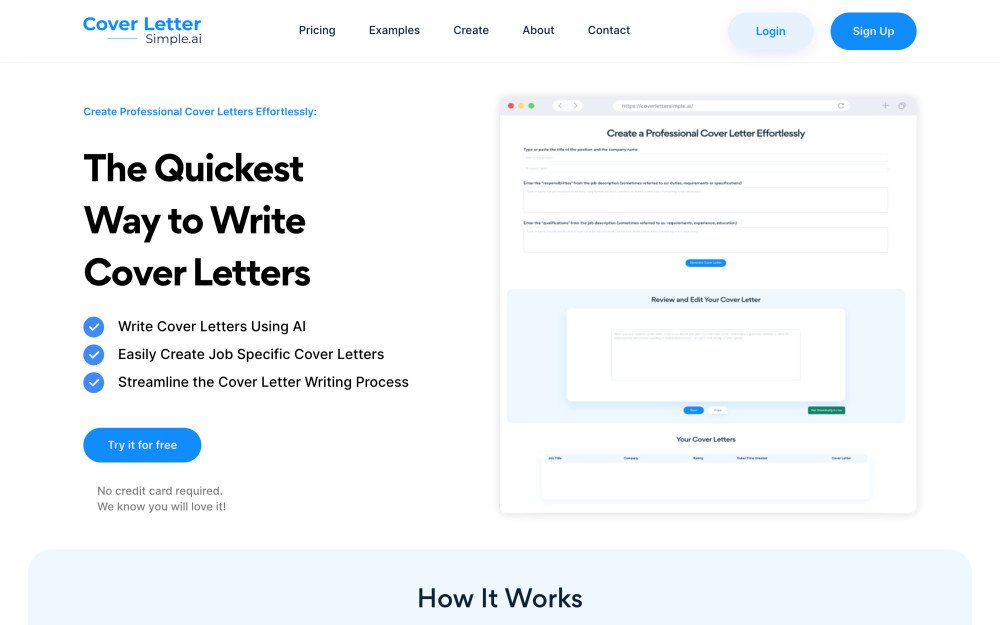 CoverLetterSimple.ai