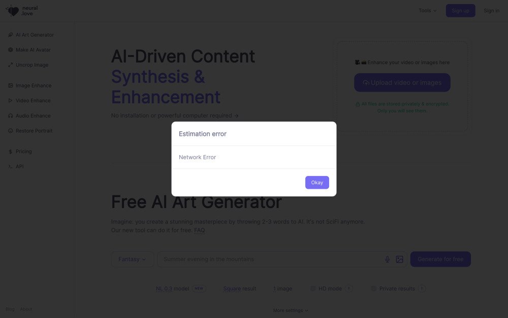 Neural.love Art Generator