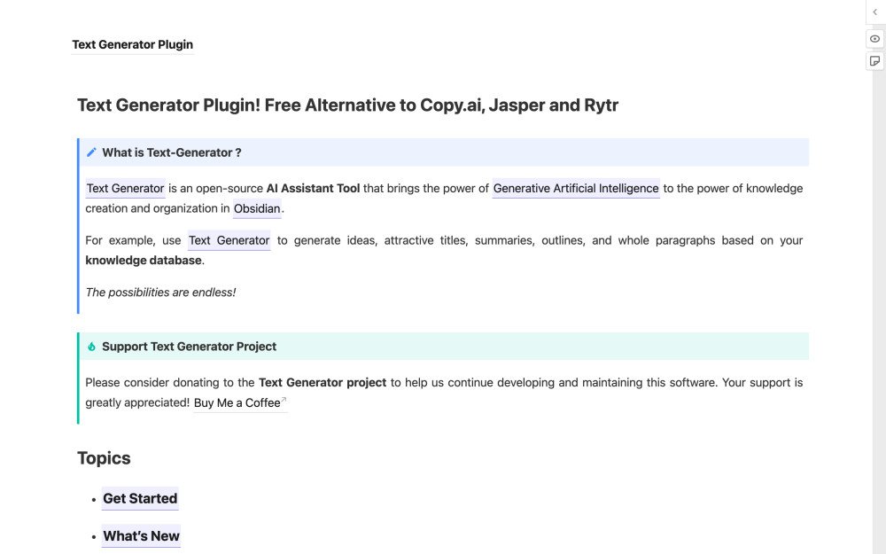 Text Generator Plugin